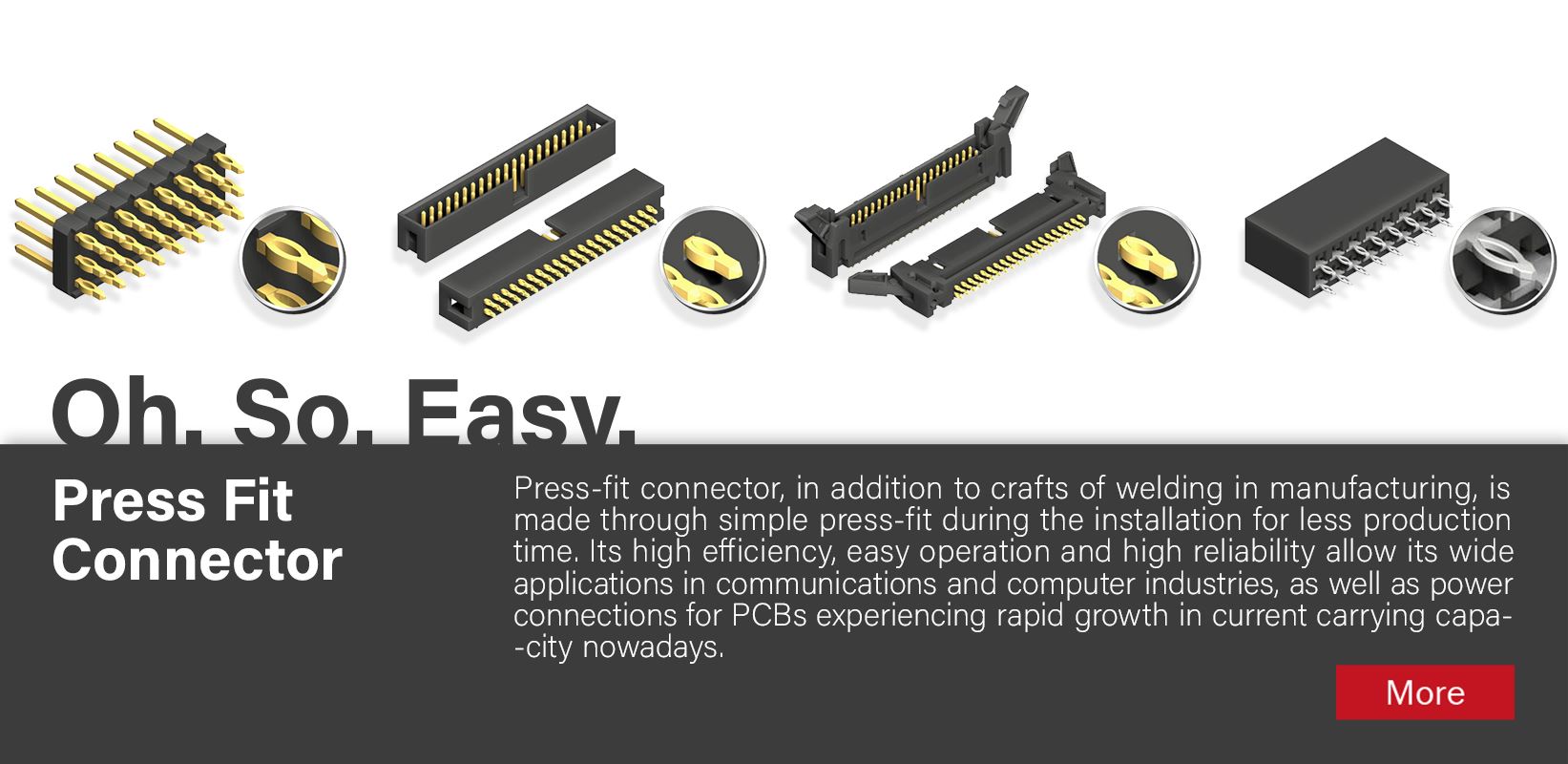 Oh. So. Easy. Press Fit Connector